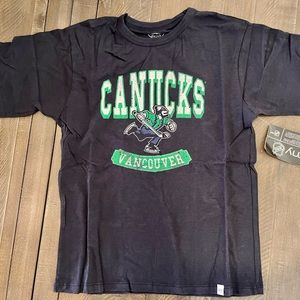New 47 Brand Kids Youth Vancouver Canucks  Flanker Tee Navy